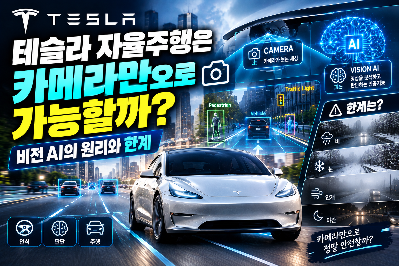 테슬라 카메라 자율주행의 원리와 한계